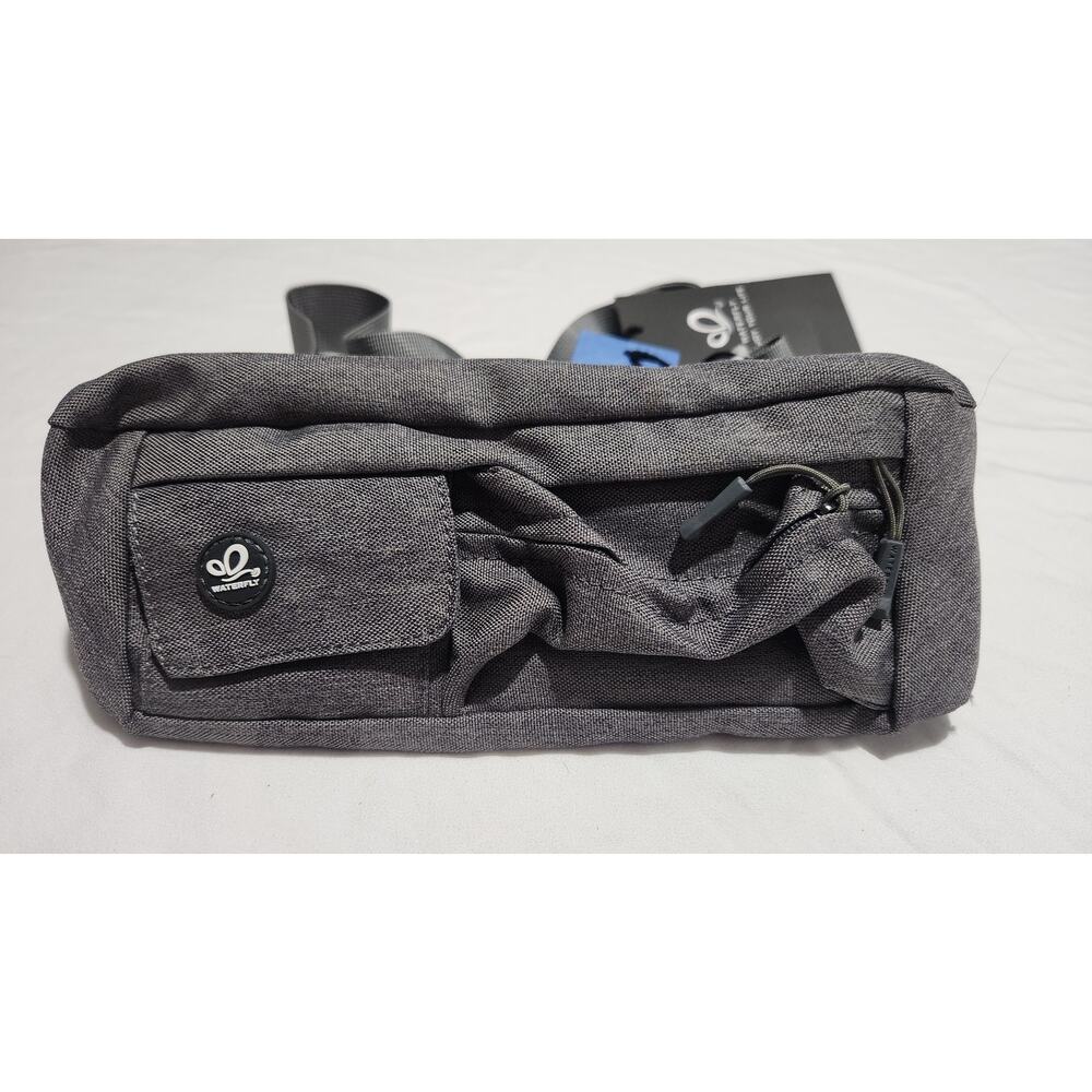 Waterfly Slim Soft Polyester Water Resistant Waist Bag Fanny Pack Gray NEW